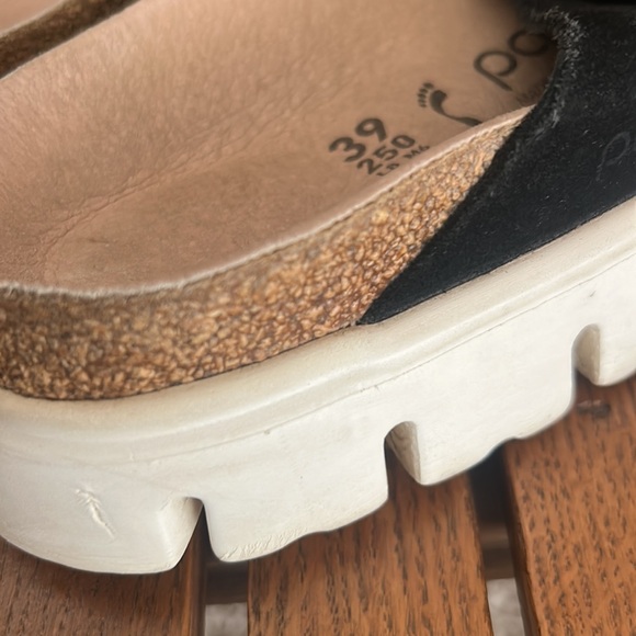 BIRKENSTOCK🌻Papillio ARIZONA Slide Footbed Black/White SANDAL 39 EUR/8-8.5 US - Picture 8 of 9